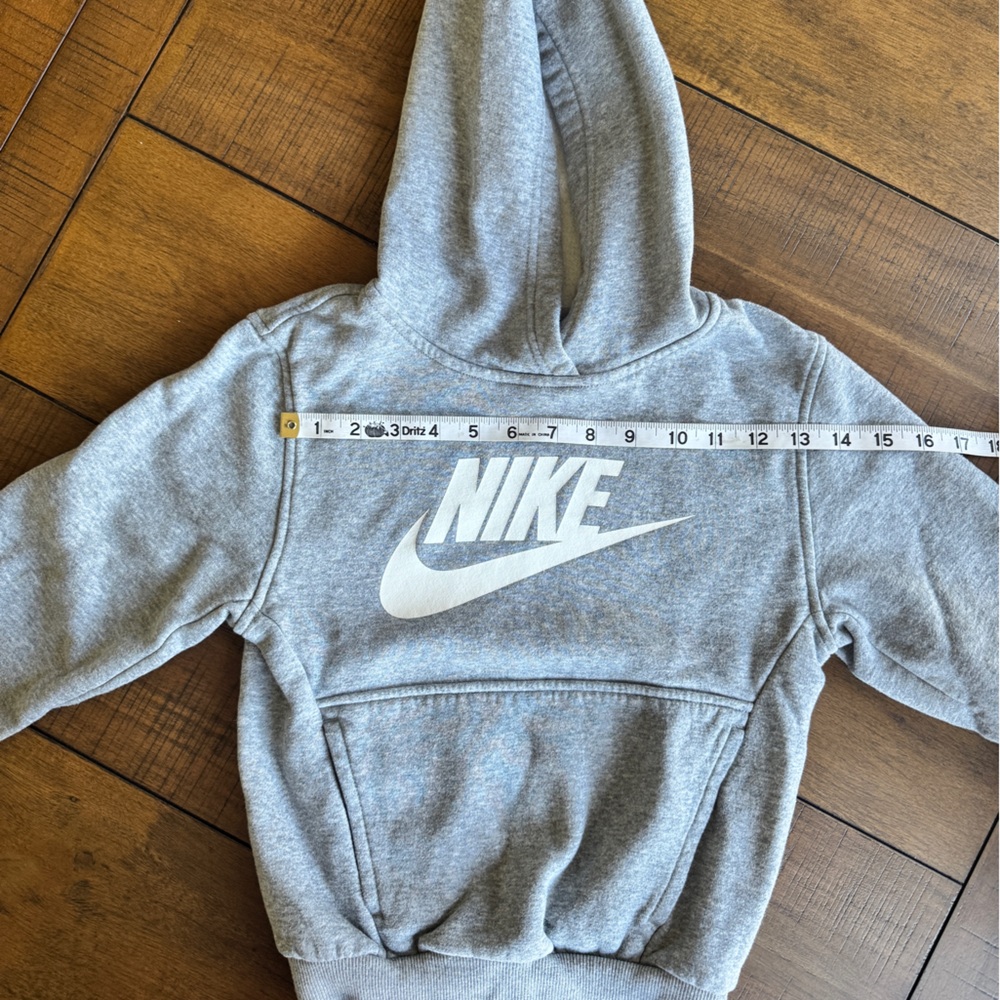 Nike Kids Grey Cotton Hooded Sweatshirt Hoodie Size Youth Small